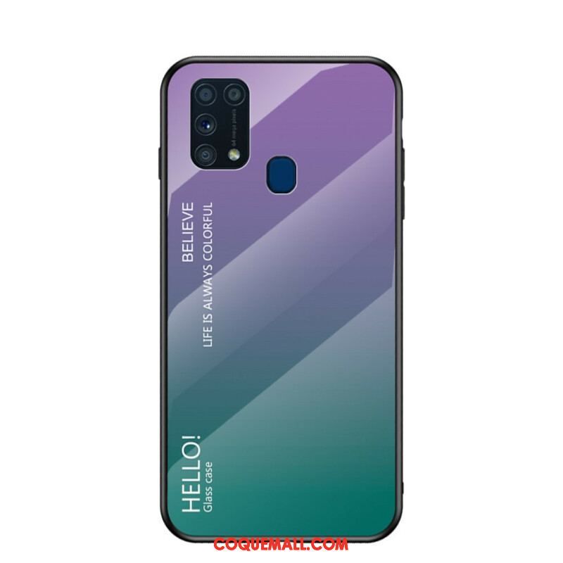 Coque Samsung Galaxy M31 Verre Trempé Hello