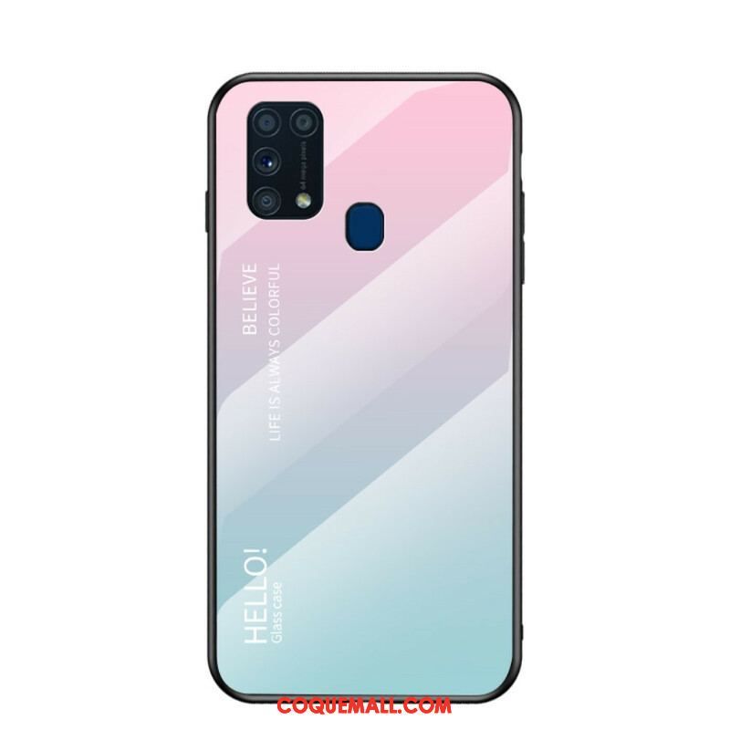 Coque Samsung Galaxy M31 Verre Trempé Hello