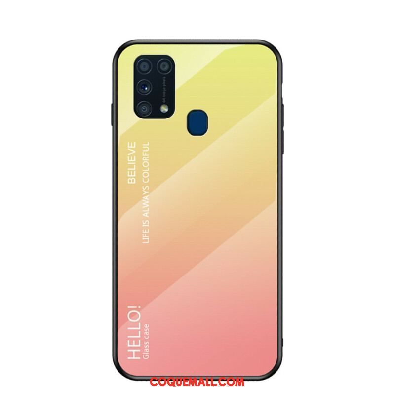 Coque Samsung Galaxy M31 Verre Trempé Hello