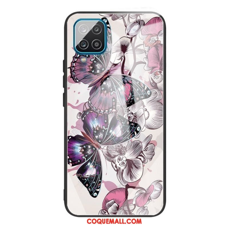 Coque Samsung Galaxy M32 Verre Trempé Variation Papillons