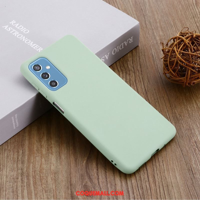 Coque Samsung Galaxy M52 5G Silicone Liquide à Lanière