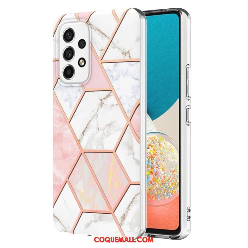 Coque Samsung Galaxy M53 5G Marbre Géométrique Flashy