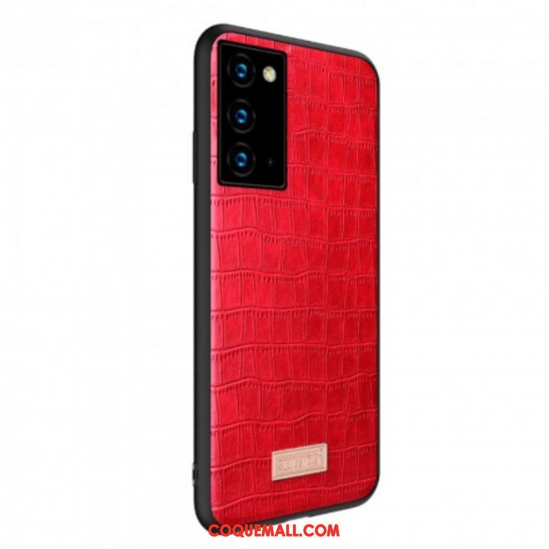 Coque Samsung Galaxy Note 20 SULADA Effet Peau Crocodile