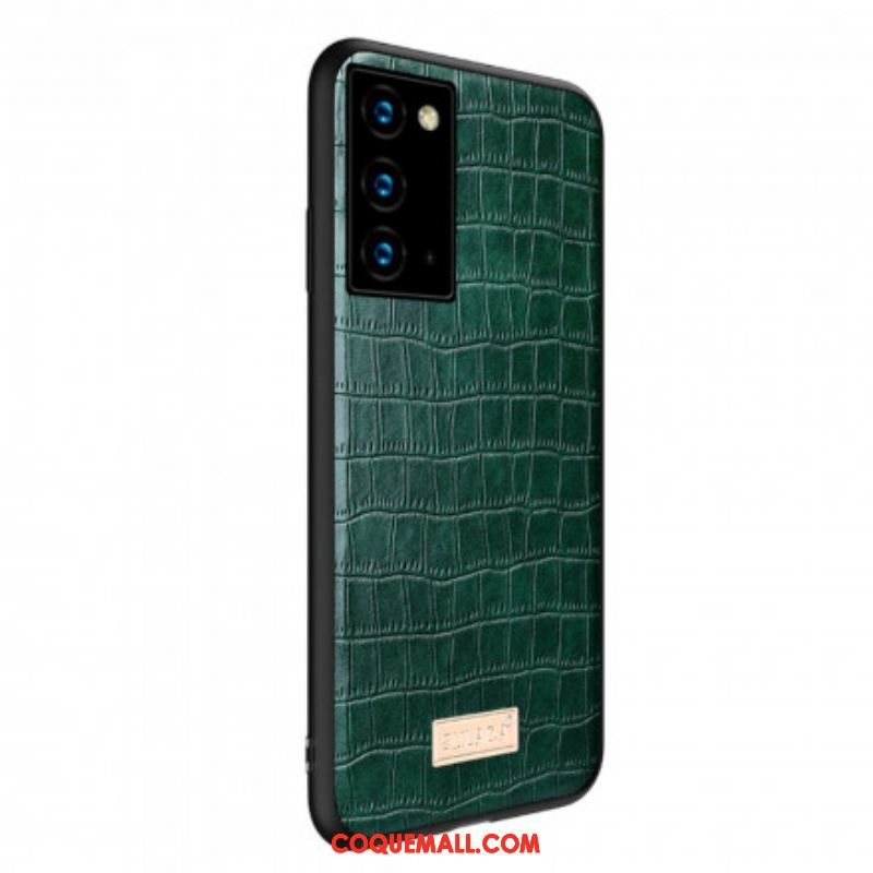 Coque Samsung Galaxy Note 20 SULADA Effet Peau Crocodile