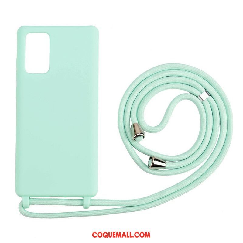 Coque Samsung Galaxy Note 20 Silicone et Cordon