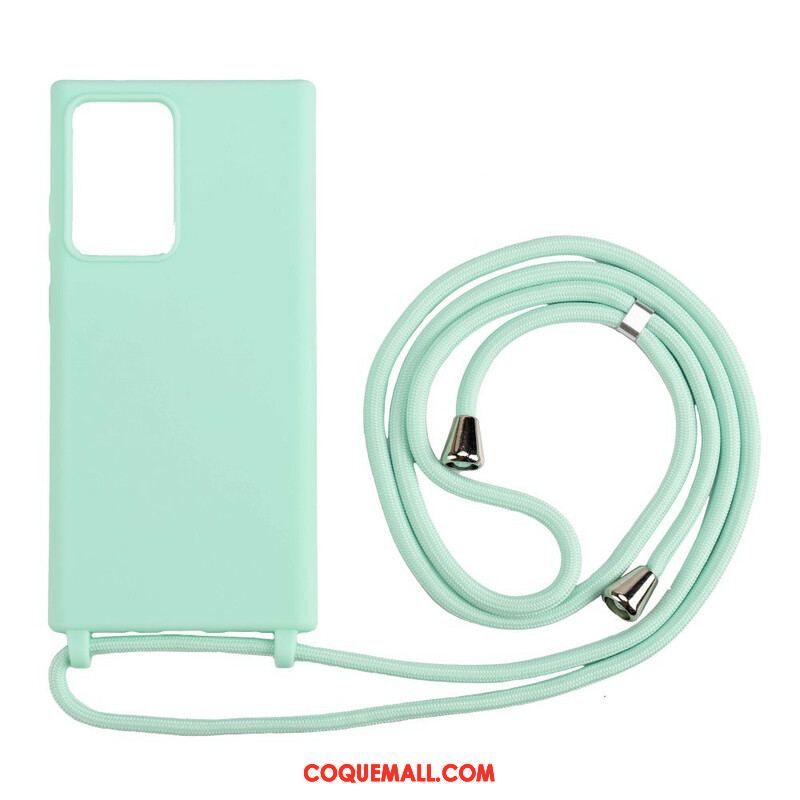 Coque Samsung Galaxy Note 20 Ultra Silicone et Cordon