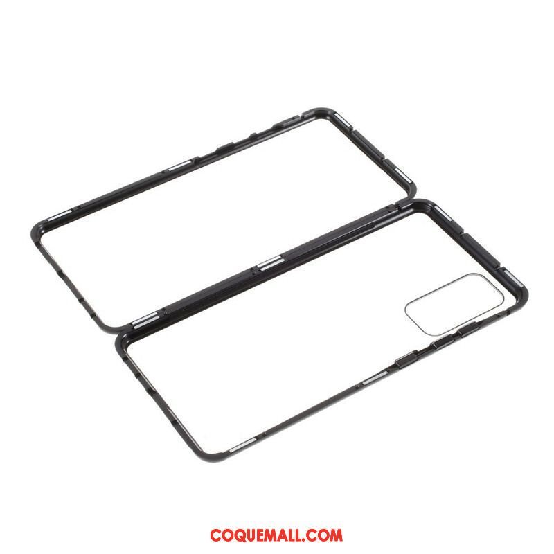 Coque Samsung Galaxy S20 FE Rebords Métal et Dos Verre Trempé