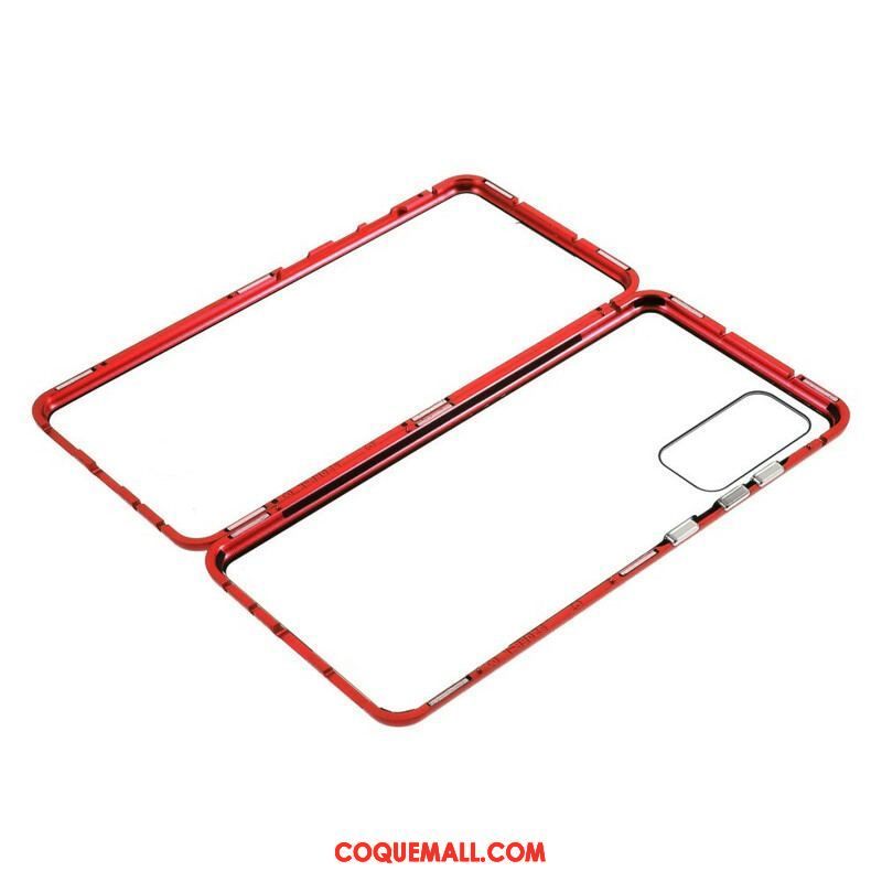 Coque Samsung Galaxy S20 FE Rebords Métal et Dos Verre Trempé