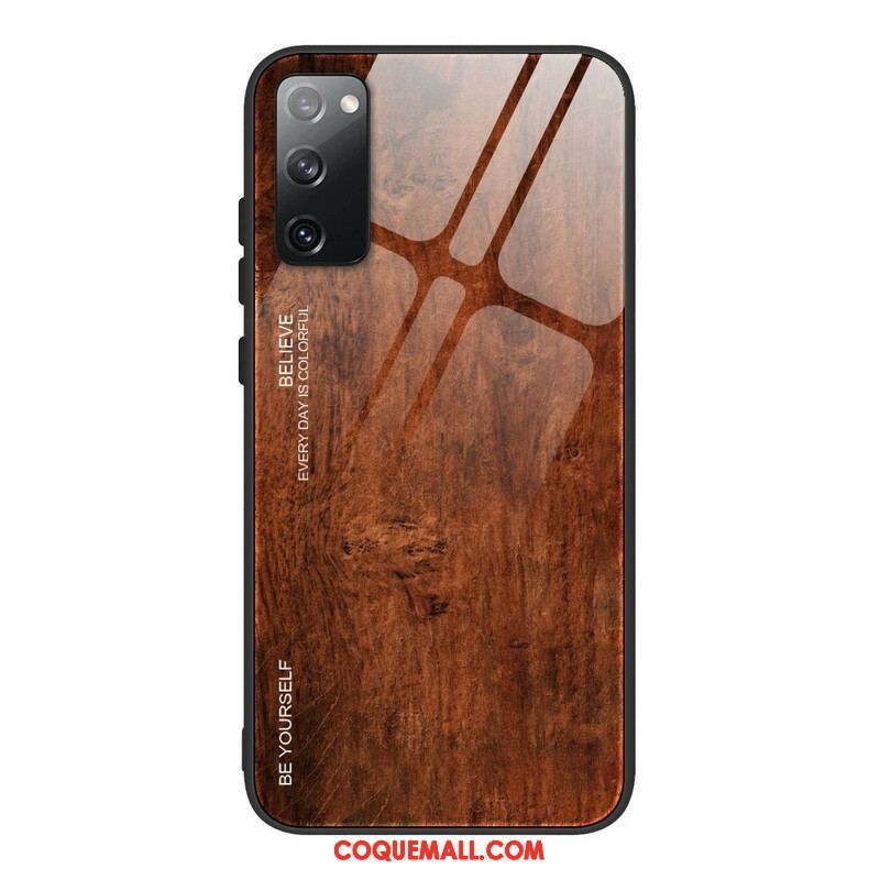 Coque Samsung Galaxy S20 FE Verre Trempé Design Bois