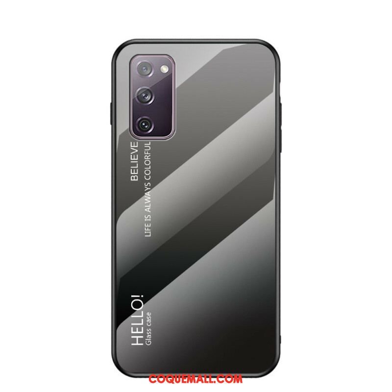 Coque Samsung Galaxy S20 FE Verre Trempé Hello