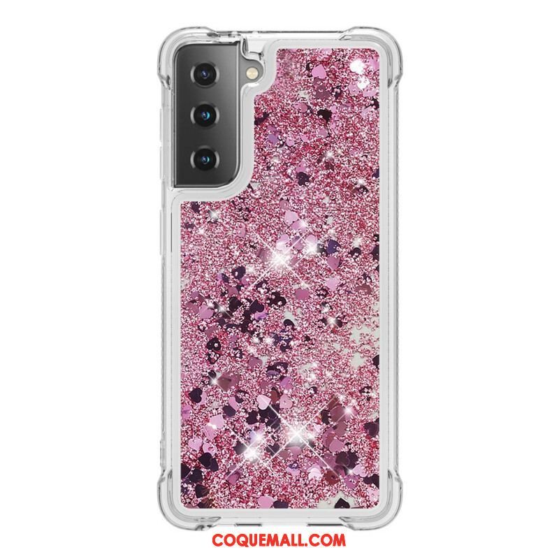 Coque Samsung Galaxy S21 5G Désires Paillettes