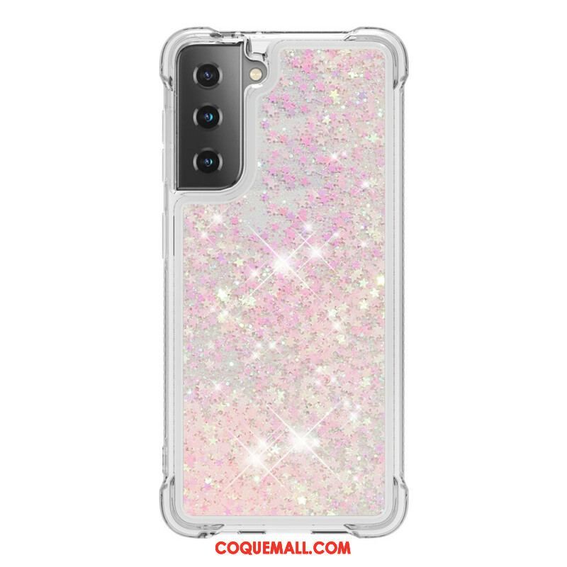 Coque Samsung Galaxy S21 5G Désires Paillettes