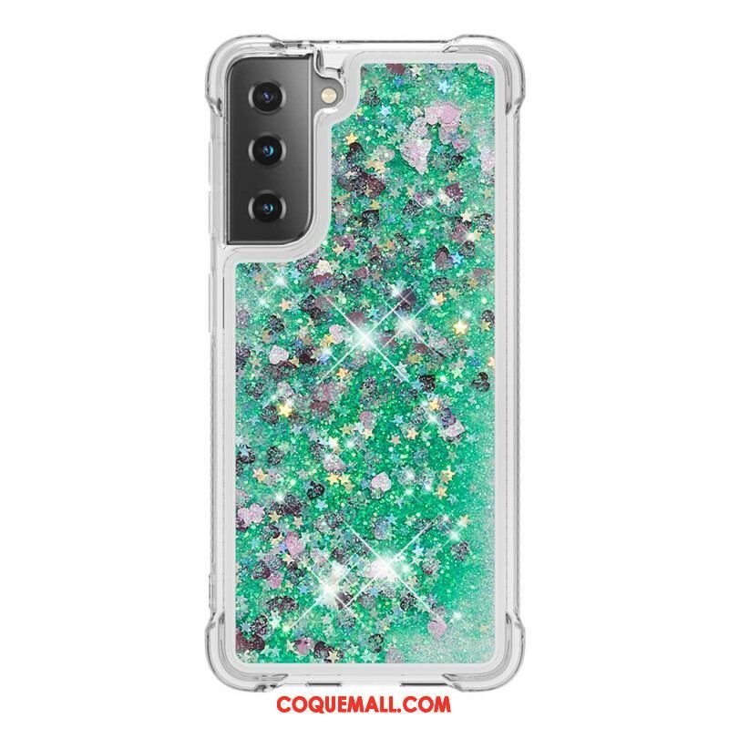 Coque Samsung Galaxy S21 5G Désires Paillettes