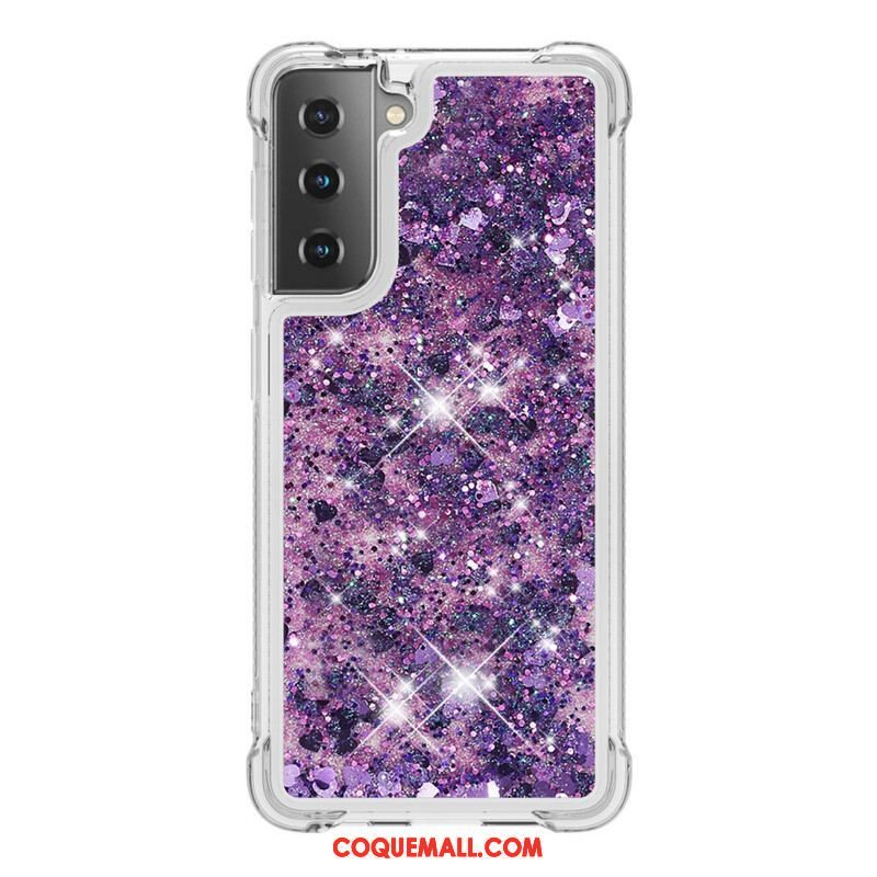 Coque Samsung Galaxy S21 5G Désires Paillettes