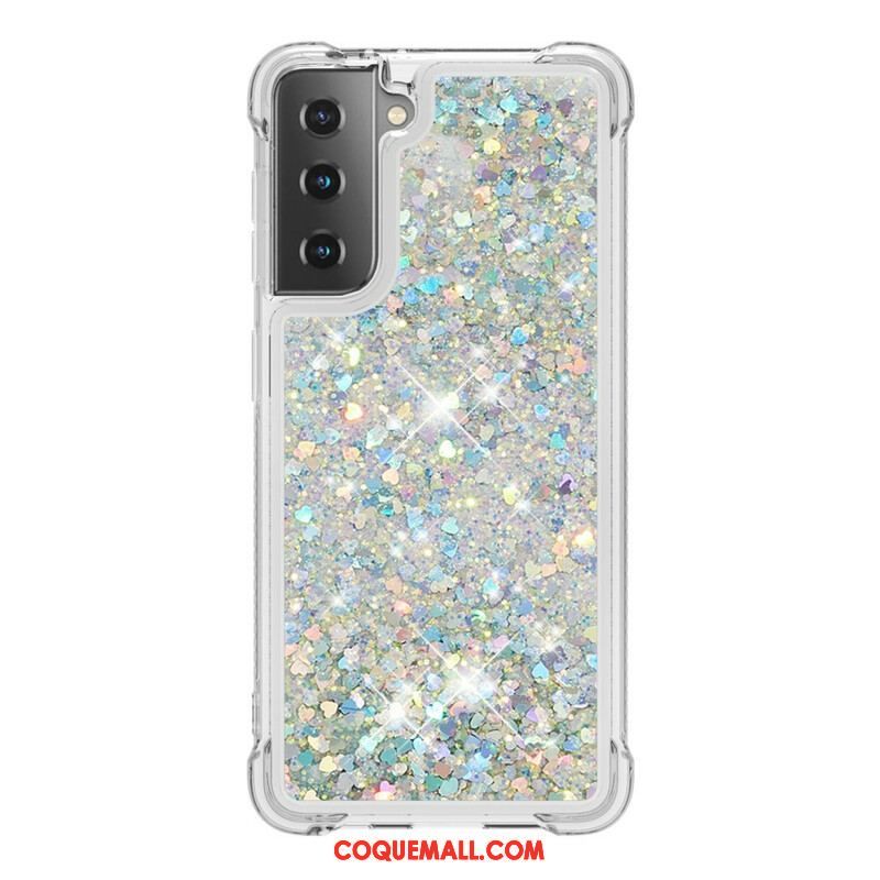 Coque Samsung Galaxy S21 5G Désires Paillettes