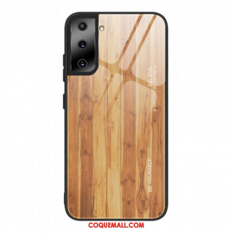 Coque Samsung Galaxy S21 5G Verre Trempé Design Bois