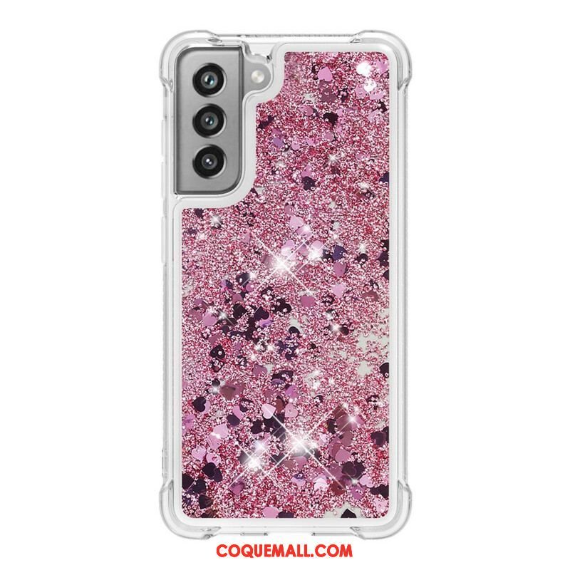 Coque Samsung Galaxy S21 FE Désires Paillettes