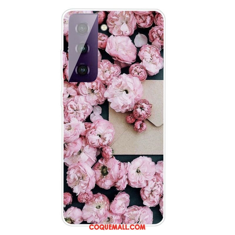 Coque Samsung Galaxy S21 FE Fleurs Intenses