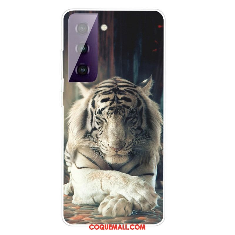 Coque Samsung Galaxy S21 FE Flexible Tigre