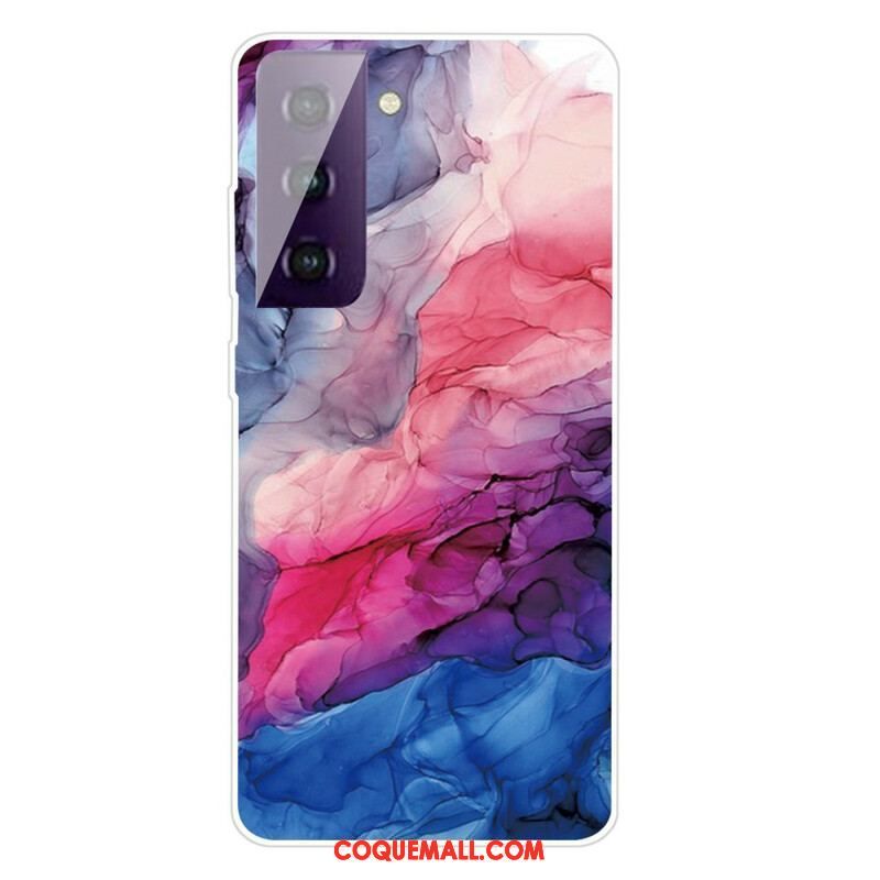 Coque Samsung Galaxy S21 FE Marbre Coloré