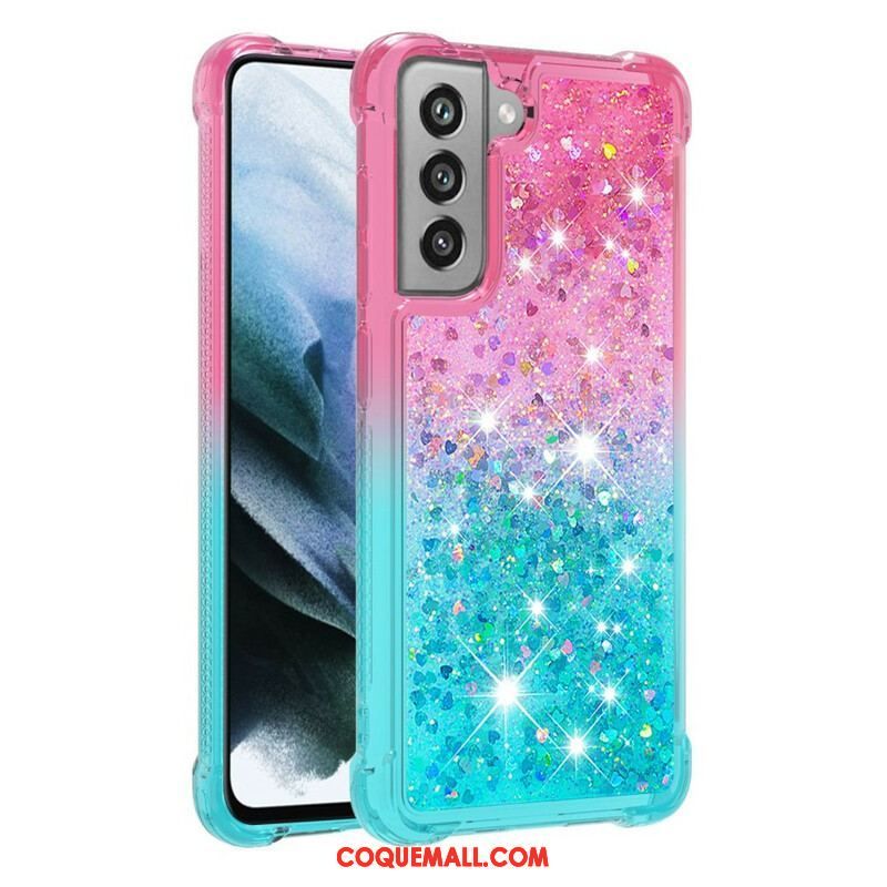 Coque Samsung Galaxy S21 FE Paillettes Colors