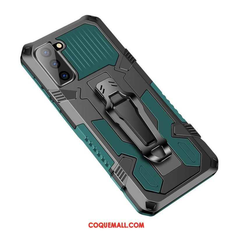 Coque Samsung Galaxy S21 FE Robot avec Pince Ceinture