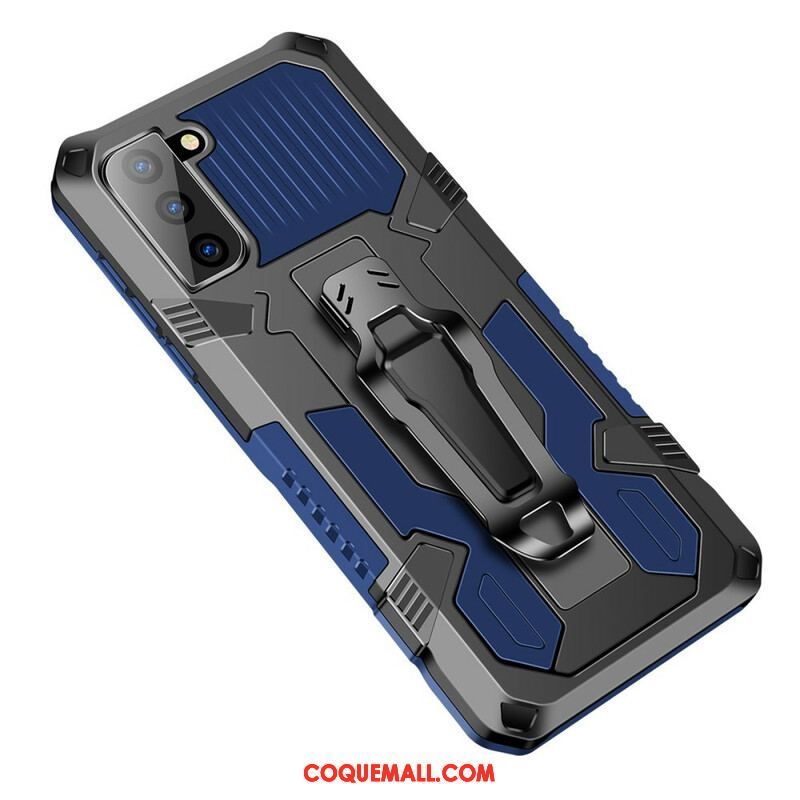 Coque Samsung Galaxy S21 FE Robot avec Pince Ceinture