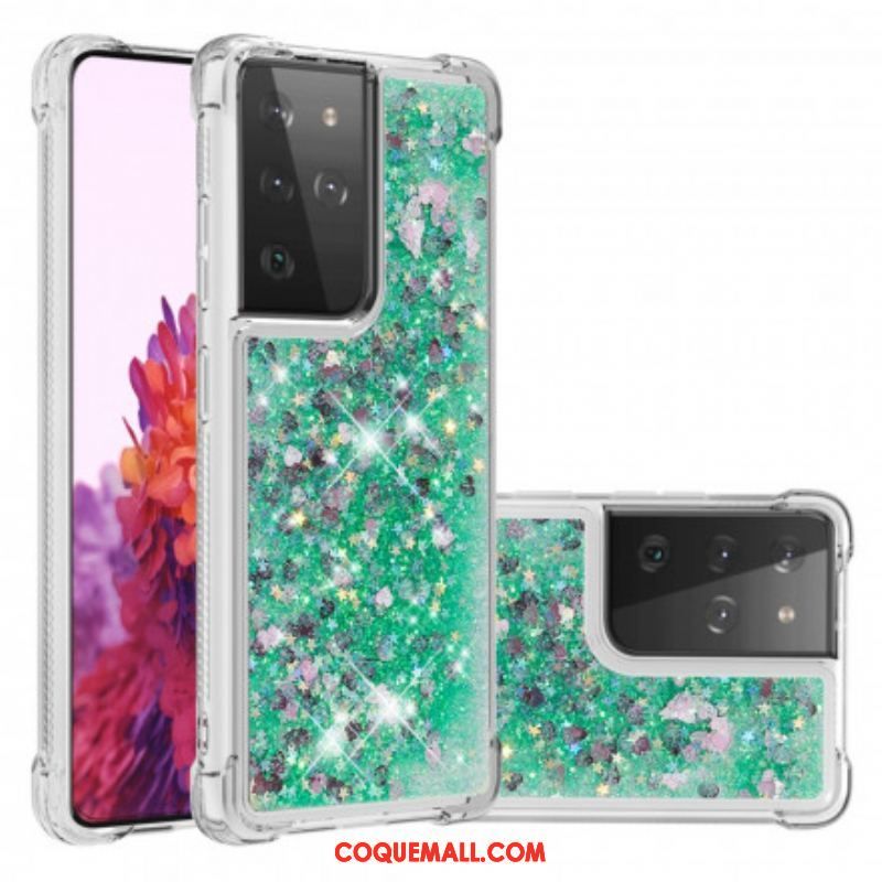 Coque Samsung Galaxy S21 Ultra 5G Désires Paillettes