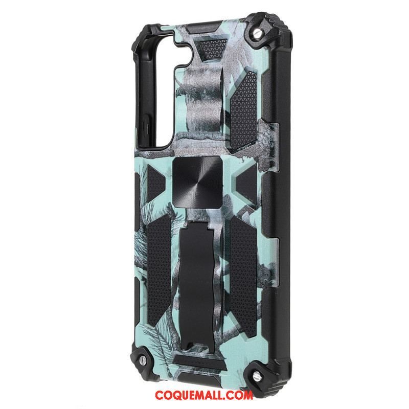 Coque Samsung Galaxy S22 5G Camouflage Support Amovible