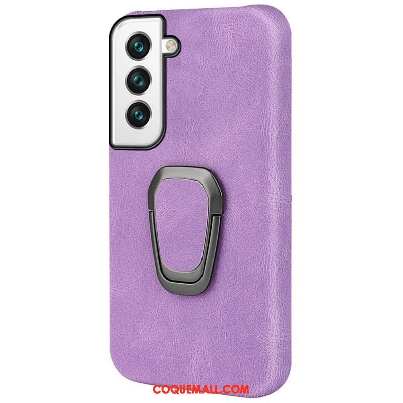 Coque Samsung Galaxy S22 5G Effet Cuir Anneau-Support New Colors