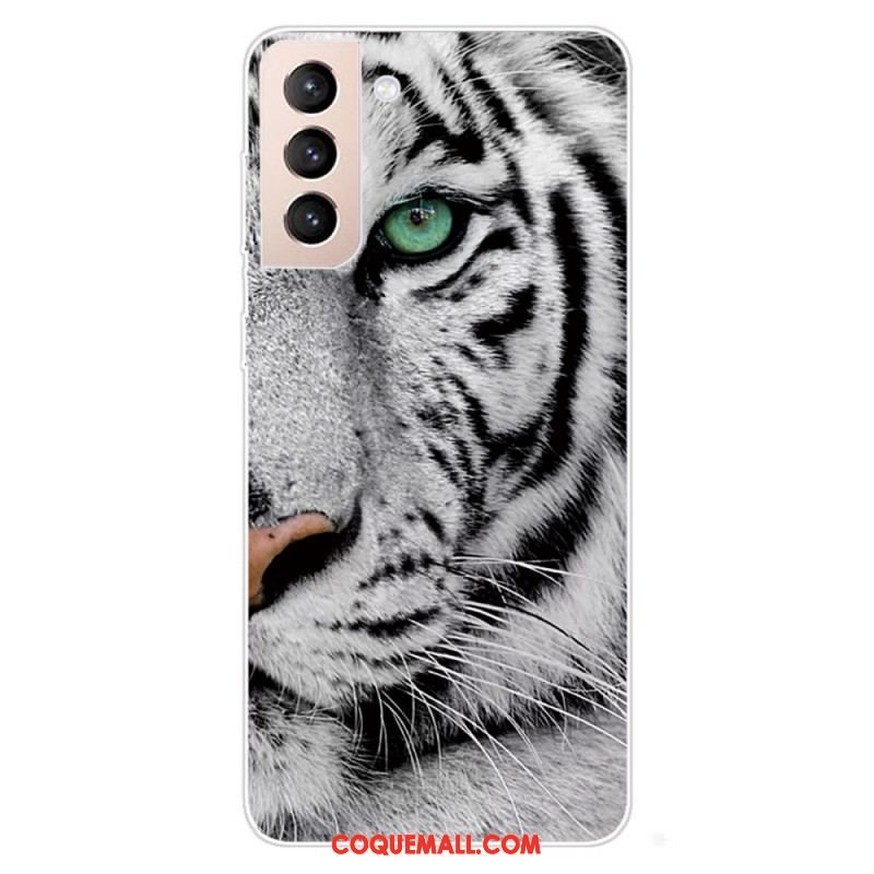 Coque Samsung Galaxy S22 5G Face de Tigre