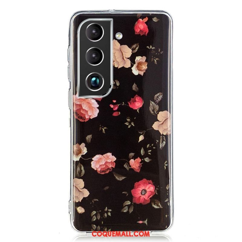 Coque Samsung Galaxy S22 5G Fleurs Liberty Fluorescente