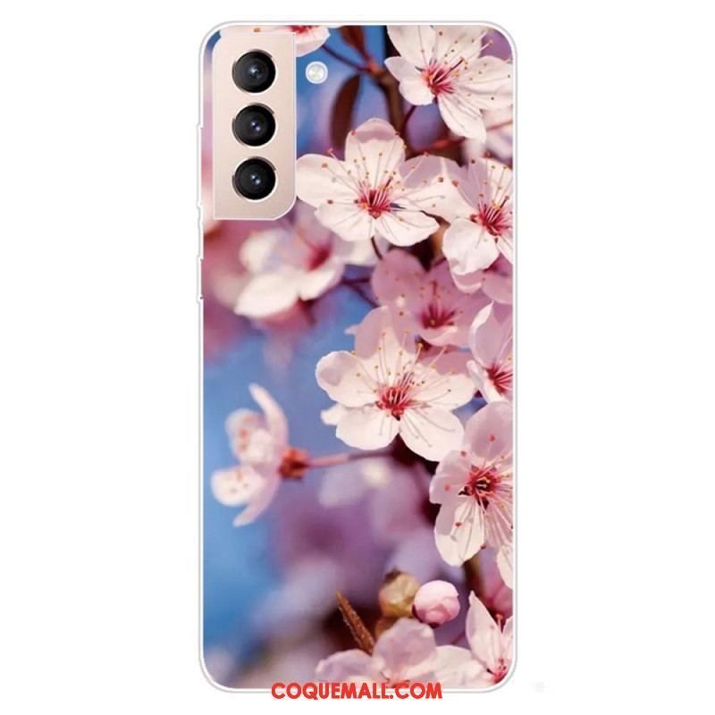 Coque Samsung Galaxy S22 5G Fleurs Réalistes