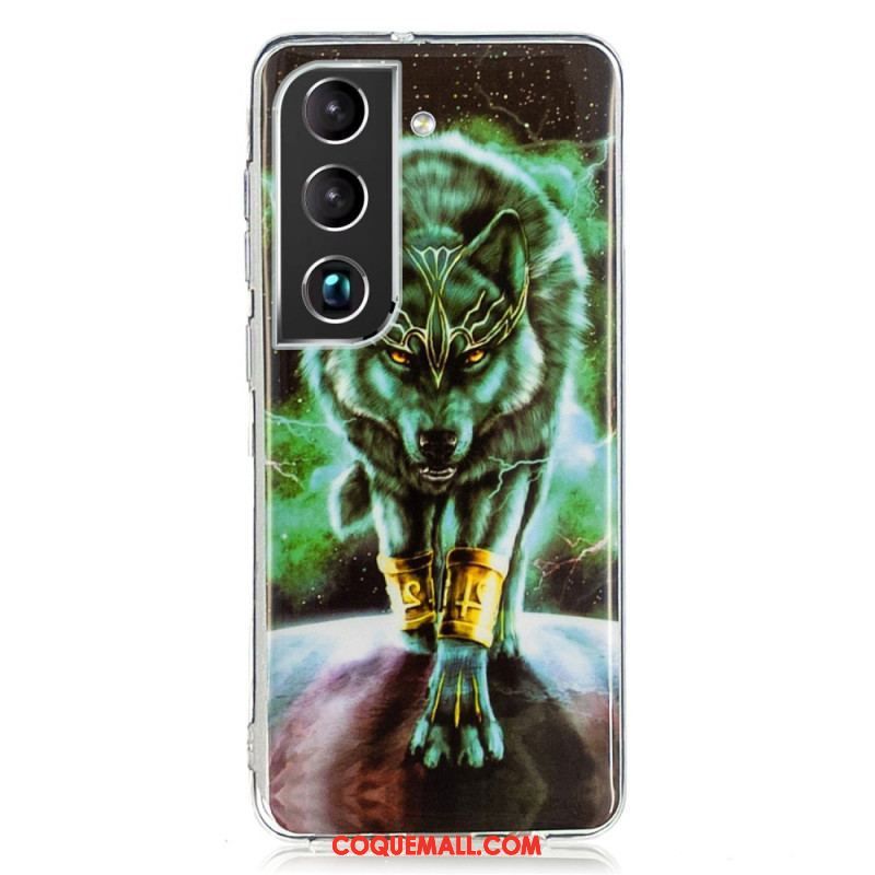 Coque Samsung Galaxy S22 5G Loup Fluorescente