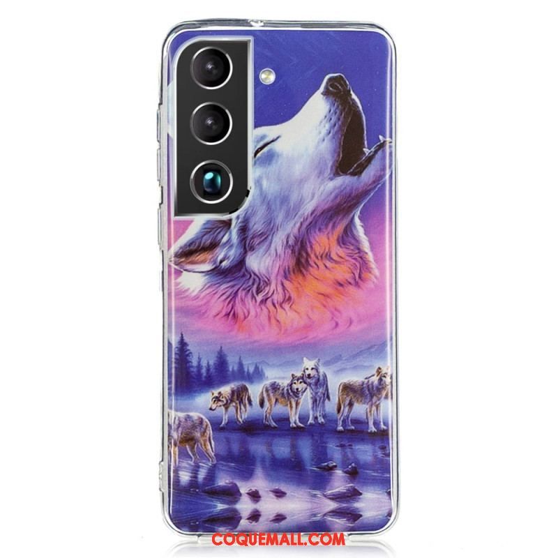 Coque Samsung Galaxy S22 5G Loup Fluorescente