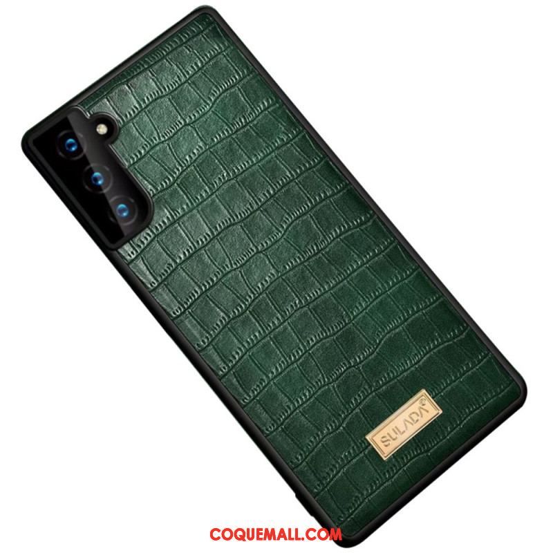 Coque Samsung Galaxy S22 5G SULADA Effet Peau Crocodile