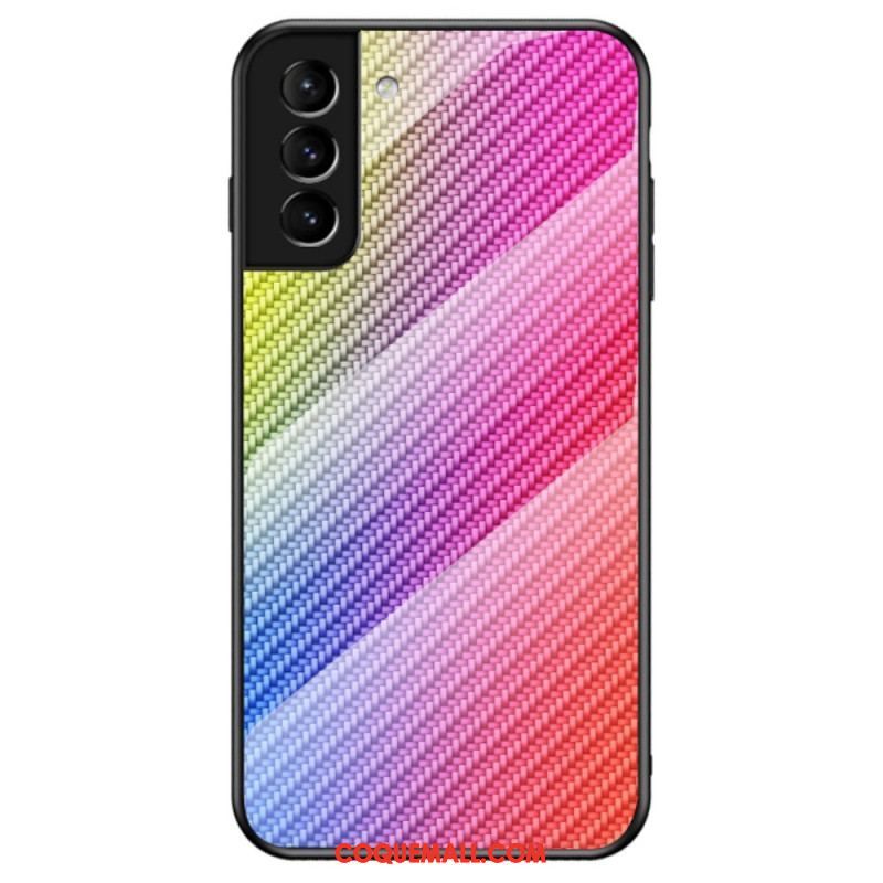 Coque Samsung Galaxy S22 5G Verre Trempé Fibre Carbone