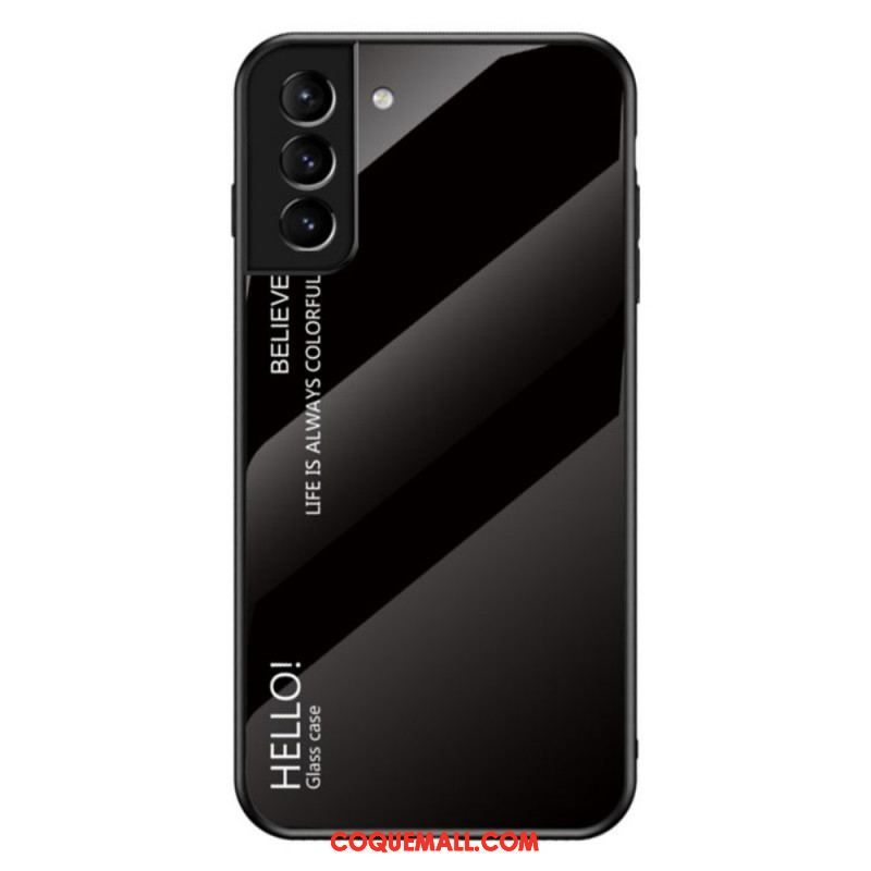 Coque Samsung Galaxy S22 5G Verre Trempé Hello