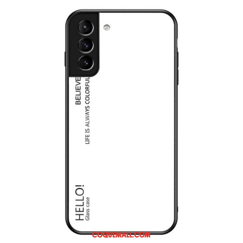 Coque Samsung Galaxy S22 5G Verre Trempé Hello