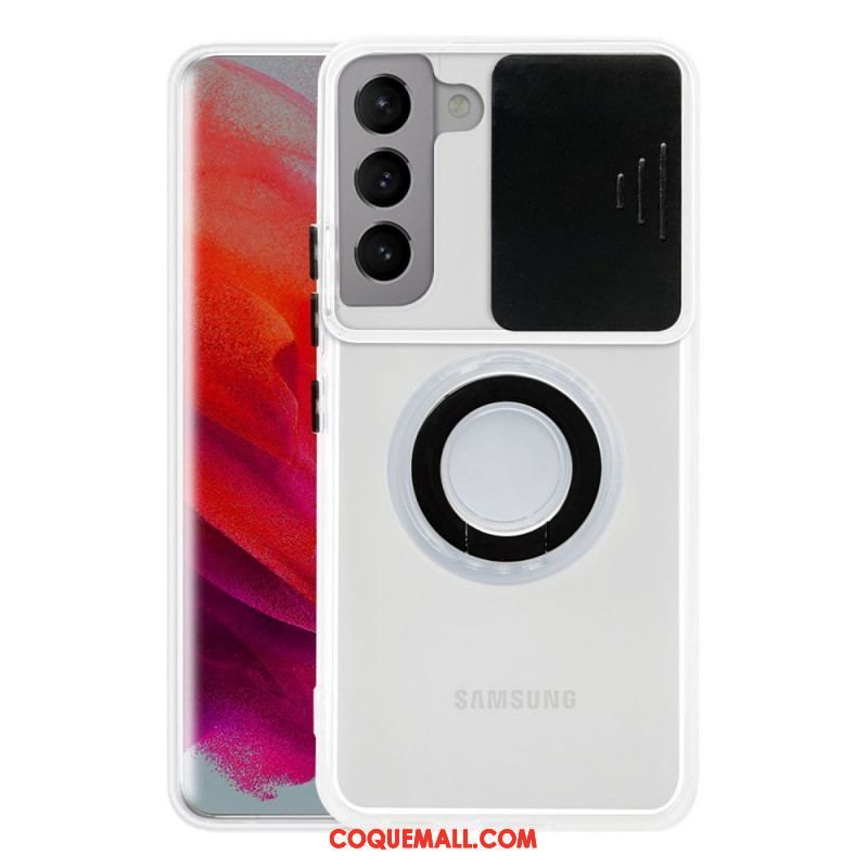 Coque Samsung Galaxy S22 Plus 5G Anneau-Support et Protège-Lentilles