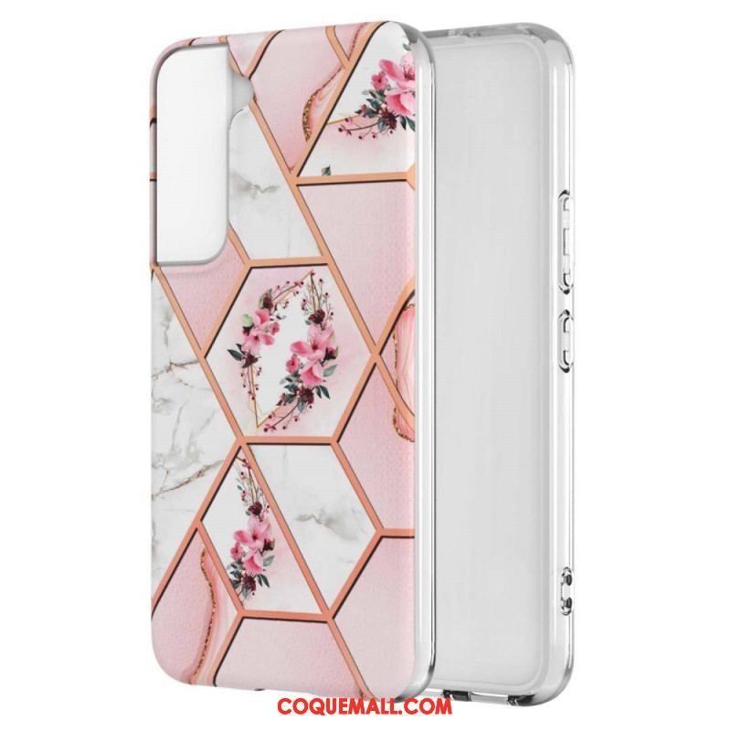 Coque Samsung Galaxy S22 Plus 5G Marbrée Florale