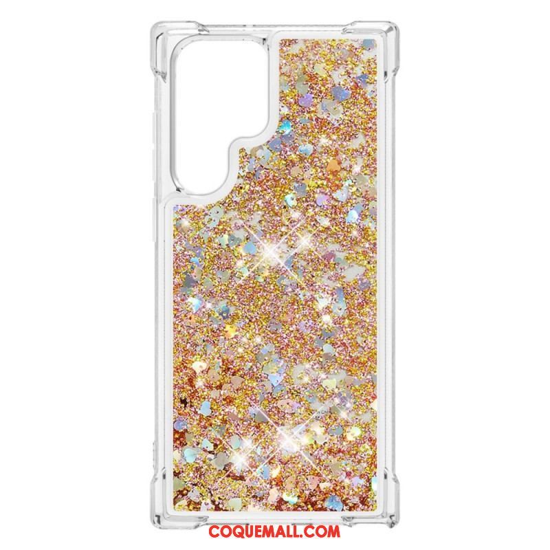 Coque Samsung Galaxy S22 Ultra 5G Désires Paillettes