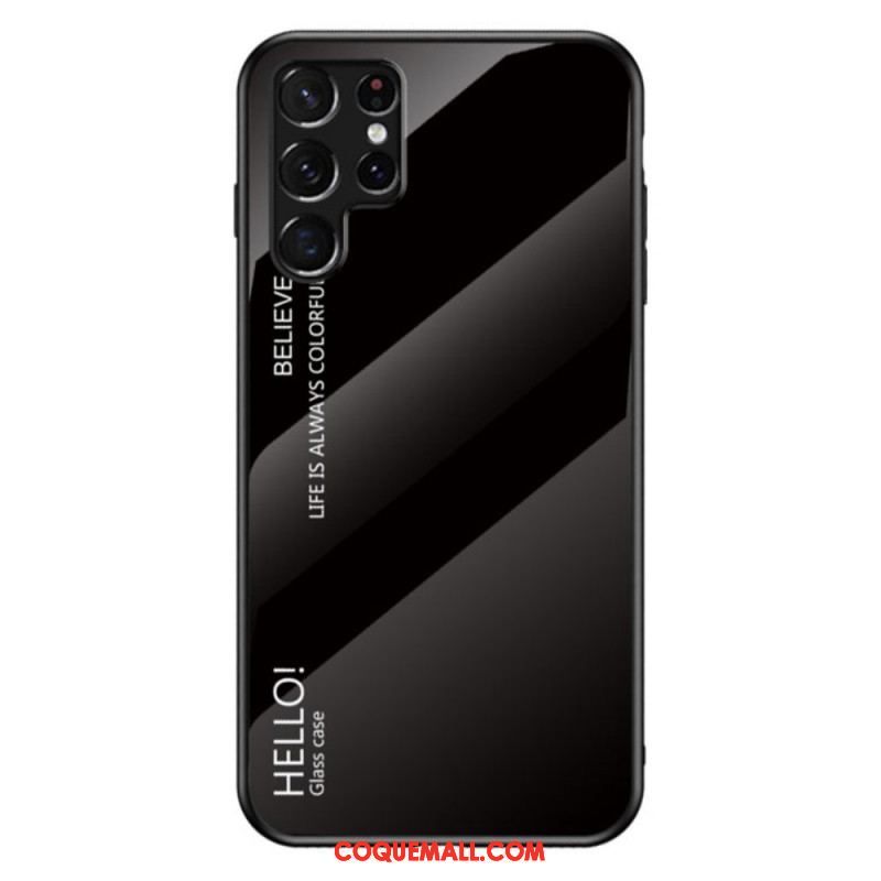 Coque Samsung Galaxy S22 Ultra 5G Verre Trempé Hello