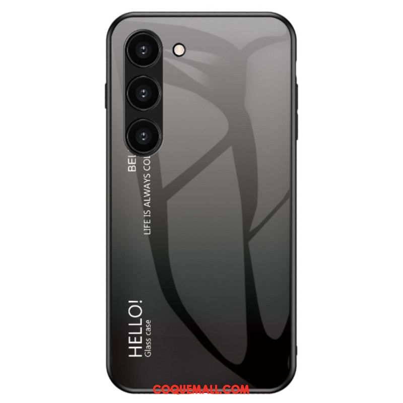 Coque Samsung Galaxy S23 5G Verre Trempé Hello