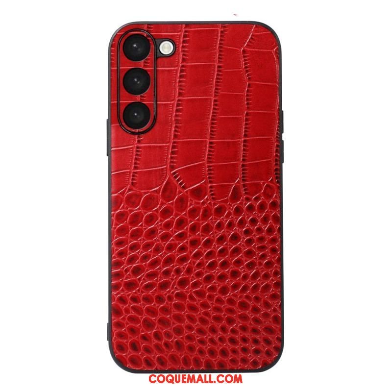 Coque Samsung Galaxy S23 Plus 5G Vrai Cuir Style Crocodile