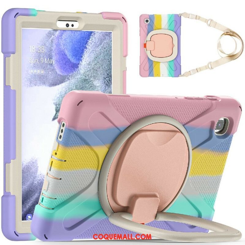 Coque Samsung Galaxy Tab A7 Lite Multi-Fonctionnelle Bandoulière Color