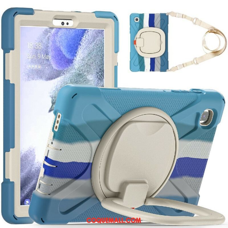 Coque Samsung Galaxy Tab A7 Lite Multi-Fonctionnelle Bandoulière Color