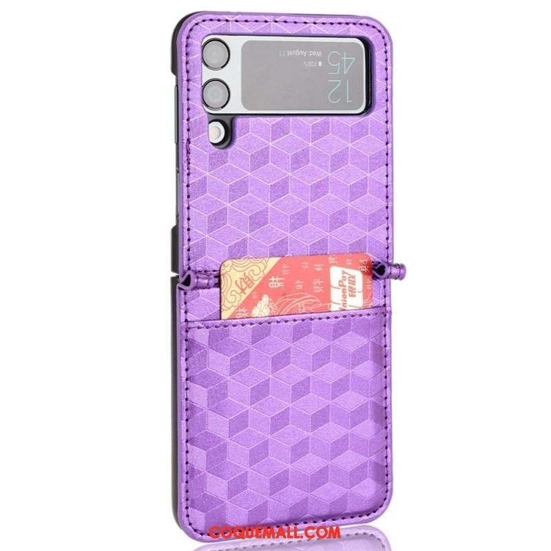 Coque Samsung Galaxy Z Flip 3 5G Porte-Carte Design 3D