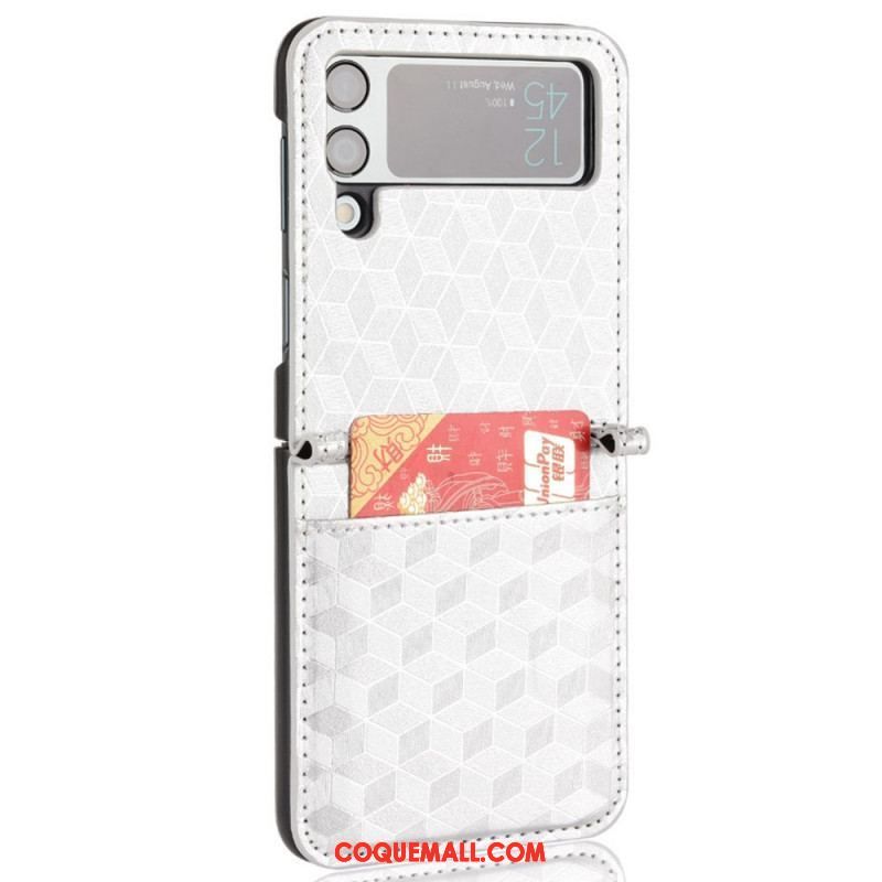 Coque Samsung Galaxy Z Flip 3 5G Porte-Carte Design 3D