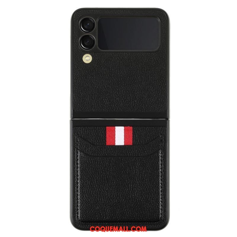 Coque Samsung Galaxy Z Flip 3 5G Porte-Cartes Tricolore